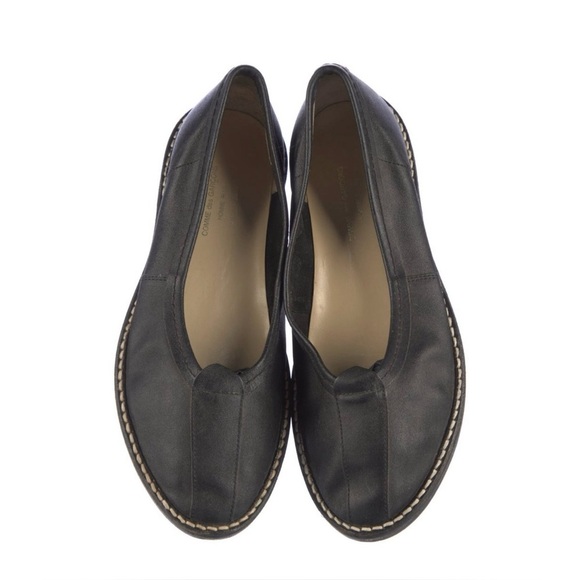 COMME DES GARCONS Homme Plus Leather Stitched Flats - Picture 2 of 13